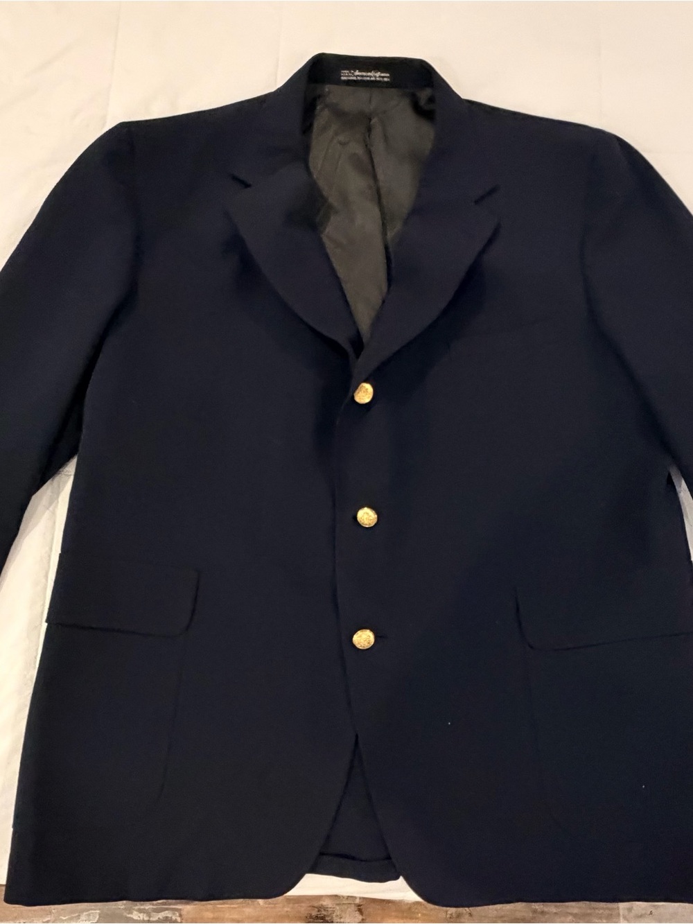 Men's Navy Sport Coat with Gold Buttons